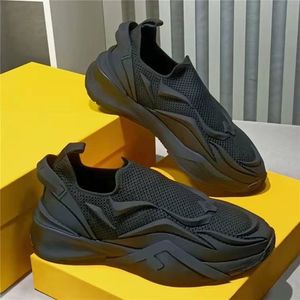 2022 Perfect Trainers Hommes Designer FLOW Chaussures Zipper Cuir Femmes Mesh Mode Sneaker Casual Skateboard Runner Sole Tech Tissus Sports