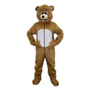 2022 Costume de mascotte d'animal d'ours brun professionnel Halloween Noël Fantaisie Robe de soirée Costume de personnage de dessin animé Carnaval Unisexe Adultes Tenue