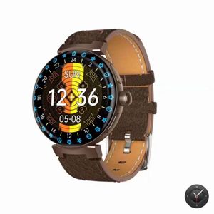 2022 Montre connectée montre intelligente électronique horloge intelligente traqueur d'activité bracelet en cuir dames hommes pour Android Ios heure santé Bluetooth étanche étoile même style