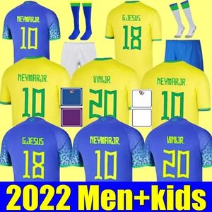 2022 Jersey de fútbol Camiseta de Futbol World Cup 2023 Paqueta Neres Coutinho Brasil Camiseta de fútbol Jesús Marcelo Pele Brasil 22 23 Maillot de Foot Men Kids Kit JJ 3.26