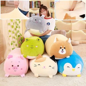 2022 animaux en peluche en gros 30 cm vers le bas coton animal Shiba chien chat cochon doux oreiller en peluche