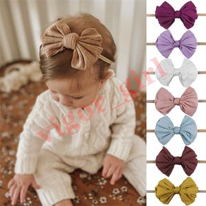 2022 Été Baby Bow Hair Band accessoires de cheveux doux et confortables pour ne pas blesser la peau 12Colors Stock