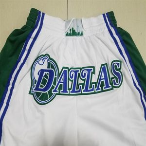 2022 Team Basketball Shorts City White Dalla Courir Vêtements de sport avec poches zippées Taille S-XXL Mix Match Ordre de haute qualité260Q