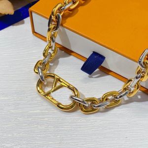 2022 Top-Qualität Charm-Anhänger-Halskette mit zwei Farben plattiert für Frauen, Hochzeitsschmuck, Geschenk mit Box-Stempel-Halsband PS7557