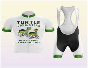 2022 Turtle White Cycling Jersey Set Summer Mountain Bike Vêtements Pro Bicycle Suit Sportswear Suit Maillot Ropa Ciclismo4762587