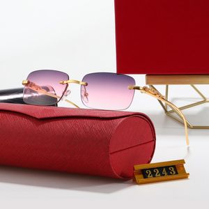 2022 Vintage sans monture léopard carré femmes lunettes de soleil créateur de mode nuances luxe BRADN doré léopard cadre UV400