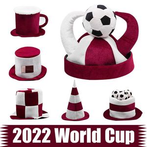 Chapeau de coupe du monde 2022, drapeau National de l'allemagne, de l'espagne, du brésil, pour célébrer le carnaval, chapeaux de fête sportive
