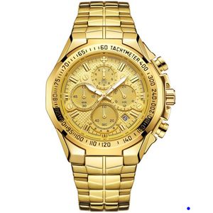 2022 WWOOR Reloj Seven Needle Man Sección de movimiento Acero Traer cuarzo Reloj de pulsera impermeable Cronógrafo Ventas al por mayor Relojes montre de luxe regalos w5