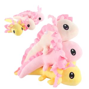 Poupée salamandre de dessin animé Axolotl, jouet en peluche mignon, dinosaure hexagonal mexicain, marionnette ZM1014, nouveauté 2022