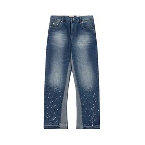 Pantalones de talla grande para hombre Pantalones vaqueros con estampado de letras versátiles Pantalones informales para hombre de High Street para mujer