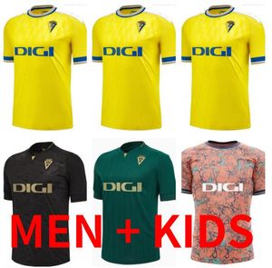 2023 2024 Jerseys de fútbol de Cádiz Cádiz CF Patrocinador Negredo Camisetas de Futbol 23 24 Lozano Alex Bodiger Juan Cala Camiseta A Liga Men Patch Men Kids Football