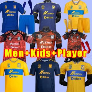 2023 2024 GIGNAC Tigres UANL camisetas de fútbol Fans Player Home Away tercero 23 24 México Liga Día de la Tierra MX Vargas AQUINO PIZARRO NICOLAS F. hombres niños kits completos