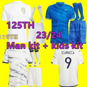 23 24 maillots de football du 125e anniversaire de l'italie 2023 Fans Italia TOTTI CHIESA ensembles de maillots de football 2024 RASPADORI RICCI LORENZO hommes kit uniforme