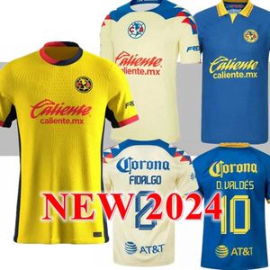 Tamaño S-3XL 2023 2024 2025 Liga MX Club America Soccer Jerseys R.Martinez Giovani Home Away de tercer chaleco de entrenamiento 24 25 Fútbol Men y mujeres Camisas Fans Kits de jugadores