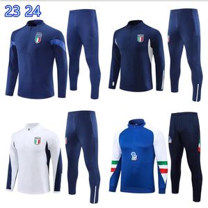 2023 2024 Italia chándal survetement media cremallera traje de entrenamiento fútbol 23 24 Italia hombre y niños chándales de fútbol conjunto chaqueta chandal futbol italiana ropa deportiva