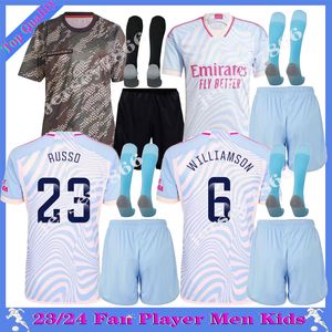 2023 2024 Mead Little G.Jesus Saka Rice Soccer Jersey 23 24 Williamson Miedema Russo McCabe L.Codina Catley Kits de foot