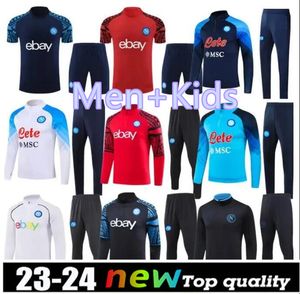 2023 2024 Napoli Tracksuit Jerseys Soccer Kvaratskhelia Minjae Zielinski H.Lozano Osimhen Politano Suisses de piste veste hommes Kids Training Training Sports Wear6