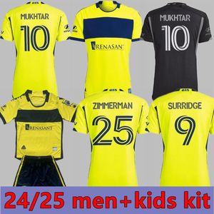 2023 2024 Nashville SC Soccer Jerseys The 615 Kit Man 23/24 Football Shirts Primary Home Yellow Away Man in Black Surridge Mukhtar Boyd Shaffelburg Moore Mens Uniforme