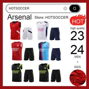 2023 2024 PEPE SAKA t Football Jersey 23 24 Gunner Tank Top Traje de entrenamiento corto ODEGAARD THOMAS TIERNEY SMITH ROWE Transporte Conjunto deportivo para hombres y niños