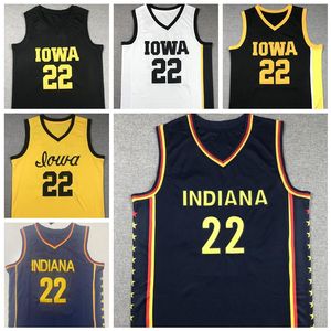 2024 Final Four Jerseys 4 Indiana Caitlin Clark College Basketball Iowa Hawkeyes 22 Caitlin Clark Jersey Home Away Yellow Black White Navy