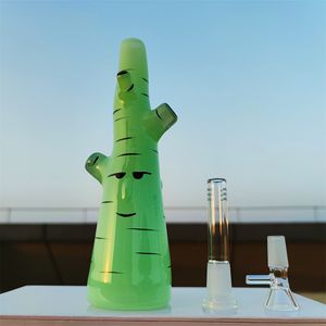 2023 9 pulgadas Embriagador Bong Vivid Anime Cactus Verde Surtido de colores OEM Vidrio grueso Bong Tubería de agua Vaso de narguile Fumar tabaco Bubbler Tubos de humo Bongs