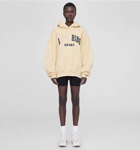 2023 AB BING Femmes Designer Harvey Sweats à capuche Coton Jaune Col rond Sweat-shirts amples ANINEE Mode Pull à capuche de haute qualité