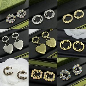 2024 Brand Clover Earrings Classic Crystal Diamond Shell Agate Vintage Earrings 925 Silver Stainless Steel Design Women's Jewelry Earrings