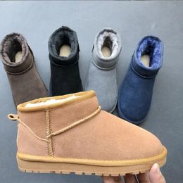 Mini bottes de neige de marque pour enfants, chaussures chaudes en peluche pour enfants en bas âge, WGG garçons, taille 2023, EU21-35, hiver