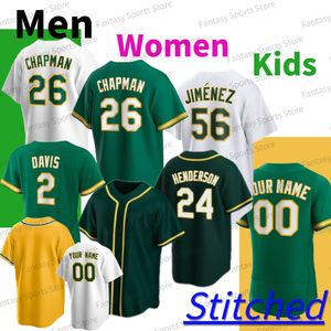 Custom 28 Matt Olson Jersey 26 Chapman Reggie Jackson 24 Rickey Henderson 50 Mike Fiers 2 Khris Davis Camisetas de béisbol Acevedo Allen Diaz Kemp Laureano Lovelady Oller