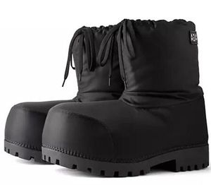 2023 Bottes de créateurs Bottes à lacets de haute qualité Men de haute qualité Femmes Boots Real Cuir Half Boot Classic Style Chaussures Bottes de neige d'automne Men de la cheville Satin Boot