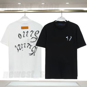 2023 Designer Mens T-shirts Tees Polos Mens T-shirts Summer T-shirt Luxury Black White Couleur Simple