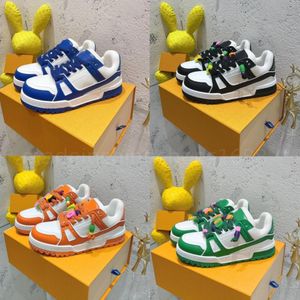 2023 Designer Platform Sneakers for Men and Women, Casual Shoes in Black, Blue, Green, Orange, and White, Sizes 36-45