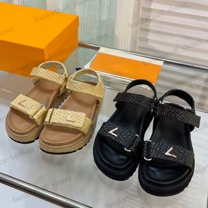 2023 Designer Women Sunset Comfort Sandali Ciabatte imbottite con cinturino frontale con fibbia Pantofole piatte Taglia 35-42