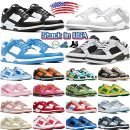 Chaussures de course de créateurs bas blanc noir panda pour hommes femmes US stockage local entrepôt baskets plates gris brouillard UNC Coast University rouge Argon Sports hommes formateurs GAI