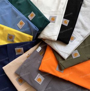2023 T-shirts européens et nouveaux de la mode Tooling Brand Carhart Pocket Plain Sleeves Short Tee Version américaine Design respirant 85ess