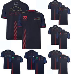 2023 F1 Mens Team Polo T-shirt Formule 1 Racing Suit T-Shirt 1 et 11 Pilote Fan Top T-Shirts Jersey MOTO Vêtements de Moto