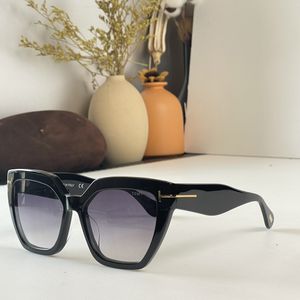 2023 Fashion Cat Eye Vintage Rose Gold Mirror Mens Womans Tom Solglasögon Metal Reflective Flat Lens Tourism Solglasögon Multi-färgstil