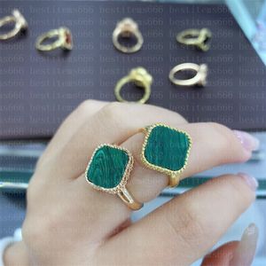 2023 Fashion Classic Lucky 4/Four Leaf Clover Ring Mother Of Pearl 18K Gold Plated Ring Ladies And Girls Valentine's Day Mother's Engagement Jewelry Gift 07