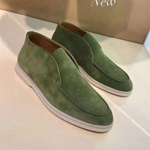 2023 Moda Loros Open Walk Suede Sneaker Shoes Mujeres zapatos casuales Hombres Casual Walking Flats clásico botín Diseñador de lujo vestido plano calzado de fábrica