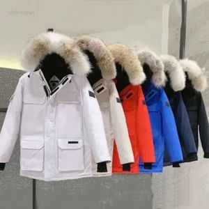 2023 Goose Down Jacket Mens y Womens Mink Piel Collar Pareja CAPA Invierno Fashion Outdoor Engrosado Color de diseñador personalizado COMENTADOR123