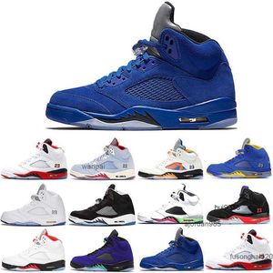 2023 chaussures de basket-ball hommes chauds 5 5s Alternate Grape Blue Suede Fire Red International Flight Laney Royal Metallic Silver Oreo Space Jam JORDON JORDAB