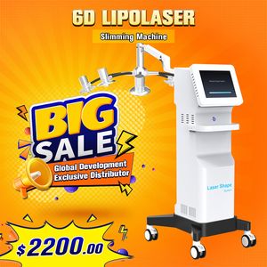 2023 Hot Slimming Machine 6d Lipolaser Cellulite Réduction Équipement de beauté 6 lampes laser 635 Nm 532 nm Lasers Light Beauty Equipment