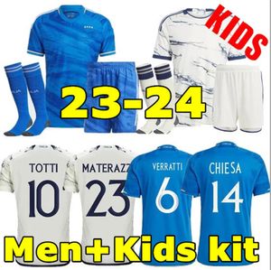 2023 Italia camisetas de fútbol Maglie da calcio manga corta CHIESA Traje de entrenamiento Italia 23 24 portero camiseta de fútbol T hombres set kit para niños uniforme