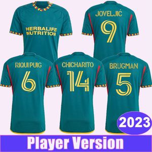 2023 LA Galaxy CHICHARITO Player Version Soccer Jerseys Mens ARAUJO AGUIRRE ALVAREZ Camiseta de fútbol visitante D.COSTA Manga corta Uniformes para adultos