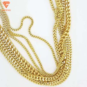 2023 último diseño de joyería de moda 925 Plata de alta calidad 3/4/5mm Hiphop para hombre collar chapado en oro prisma corte cadena Franco