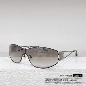 2023 lunettes de soleil design de luxe Xiaoxiang's New Antique Style Metal for Women CH4073 Network Red One piece Mirror Sunglasses
