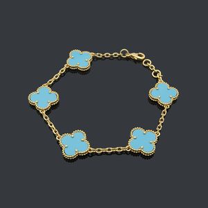 2023 Grabado de lujo 5pc flor hombres mujeres brazaletes pulseras 18k oro rosa plata colorido concha bebé azul púrpura rosa amor joyería 20 cm extensor cadena 15 mm