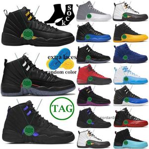 2023 Chaussures de basket-ball pour hommes 12s Playoffs furtifs 2022 Royalty Black Taxi Utility Indigo Reverse Flu Game Reverse Concord 12 Baskets pour hommes en plein air