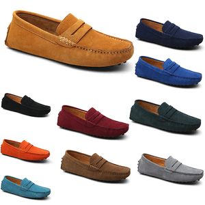 2023 Hombres Zapatos casuales Negro Azul Naranja Gris Verde Marrón zapatillas sin cordones Tamaño 40-45 color 13