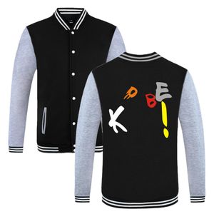 2023 mens designer polyester manteau veste de baseball coupe-vent varsity Lakers lettre impression simple boutonnage bloc de couleur col montant S à 4XL